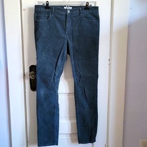 Loft "Modern Skinny" dark teal corduroy pants